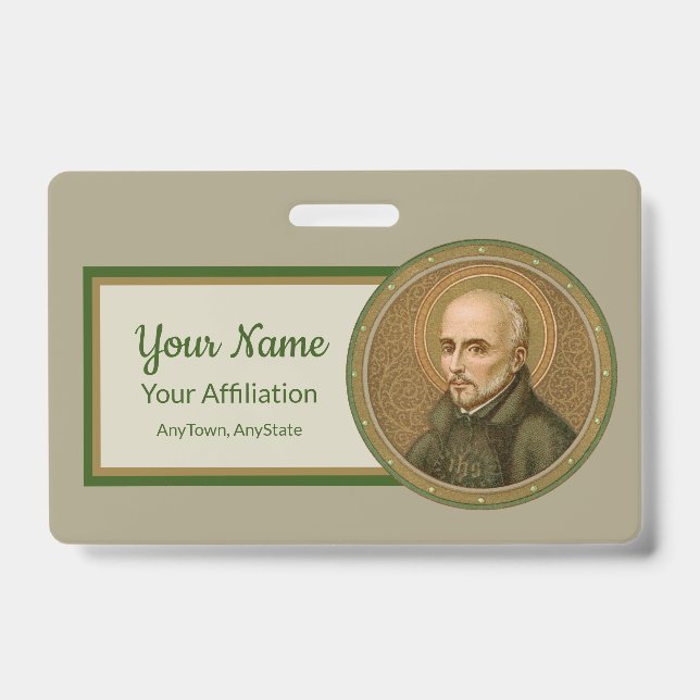 St. Ignatius Loyola (BK 050) (Style 2) Badge (Front)