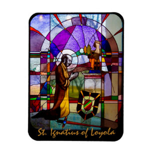 St. Ignatius of Loyola Stained Glass Window Magnet