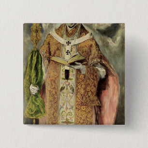 St. Ildefonso  1605-1610 2 Inch Square Button
