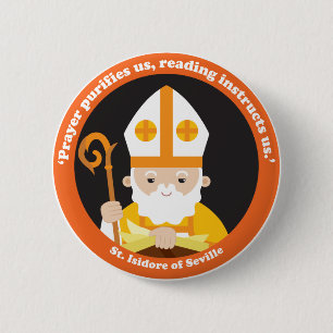 St. Isidore of Seville 2 Inch Round Button