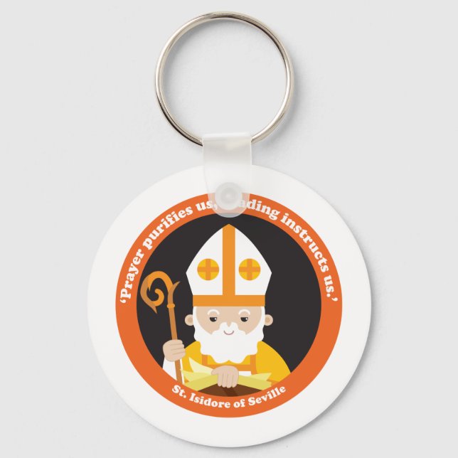 St. Isidore of Seville Keychain (Front)