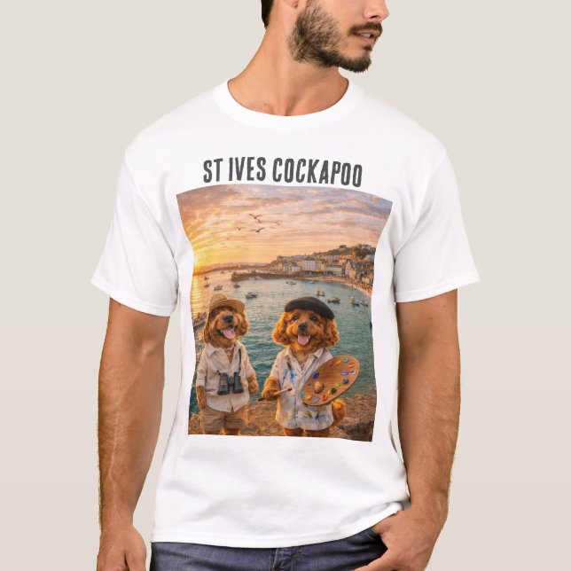 St Ives Cockapoo T Shirt Gift (Front)