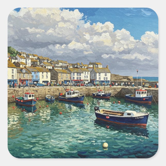 St. Ives Cornwall England Travel Square Sticker (Front)