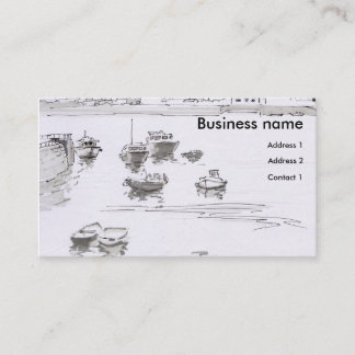 St Ives Harbour Drawing Business Card