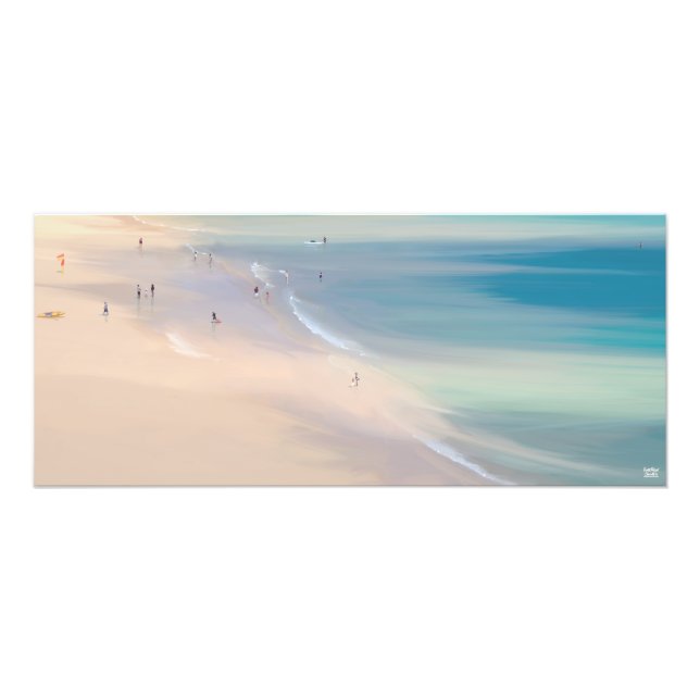 St Ives Porthminster Beach Illustration Photo Print (Front)