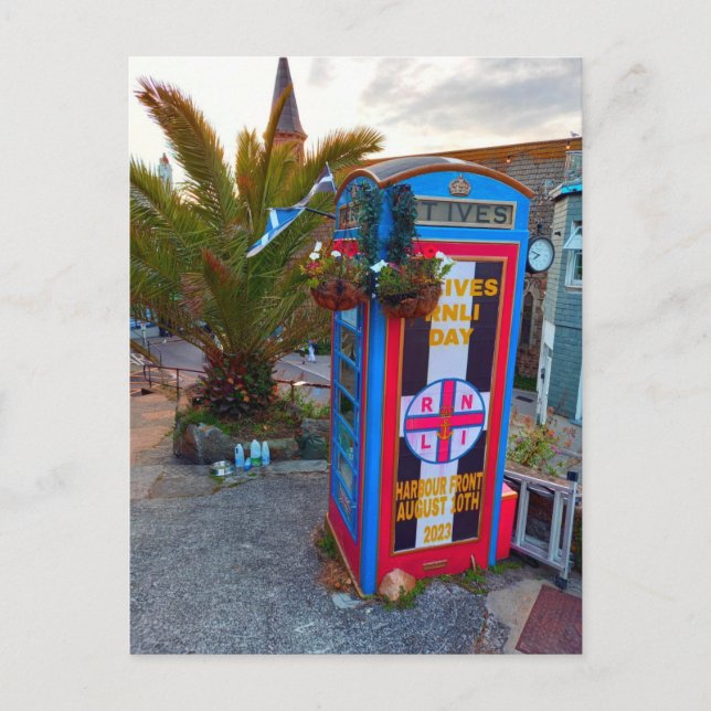 St. Ives - Telephone Box - Cornwall Postcard (Front)