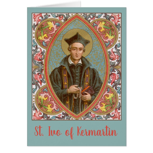 St. Ivo de Kermartin (BK 015) Carte de voeux vierg (Devant)