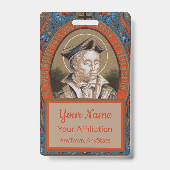 St. Ivo of Kermartin (M 005) Badge (Front)