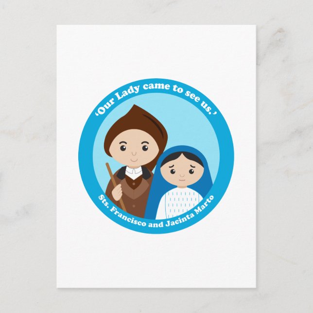St. Jacinta and St.Francisco Marto Postcard (Front)