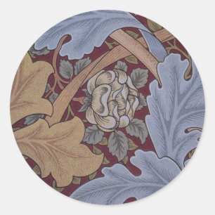 St. James Acanthus Leaf Pattern by William Morris Classic Round Sticker