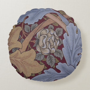 St. James Acanthus Leaf Pattern by William Morris Round Pillow