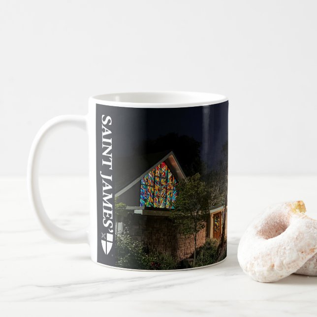 St. James' au clair de lune, 11oz Café Mug (Avec donut)