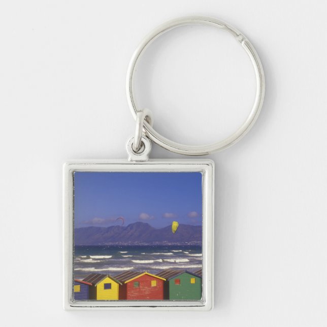 St. James Bay Bathing Boxes, near Capetown, 2 Keychain (Front)