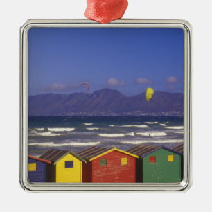 St. James Bay Bathing Boxes, near Capetown, 2 Metal Ornament