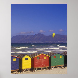 St. James Bay Bathing Boxes, near Capetown, 2 Poster