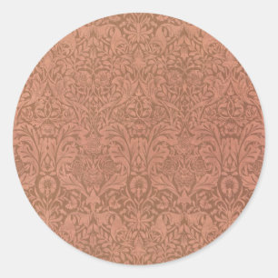 St. James by William Morris, Vintage Textiles Art Classic Round Sticker