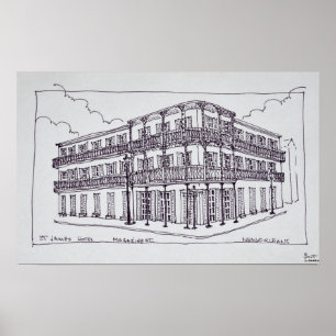 St. James Hotel   French Quarter, New Orleans Poster