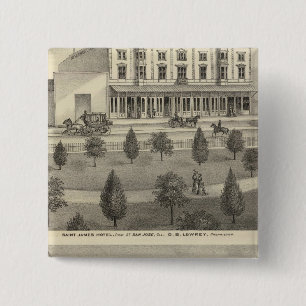 St James Hotel, residence 2 Inch Square Button