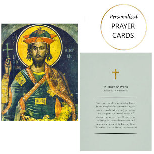 St. James of Persia Orthodox Christian Prayer Card