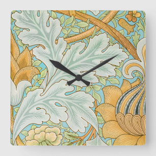 St James Pattern (by William Morris) Square Wall Clock