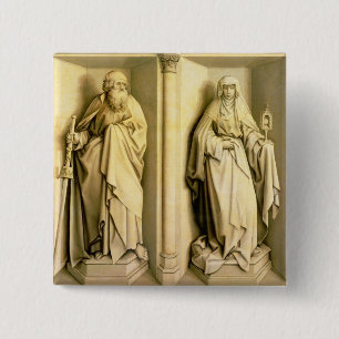 St. James the Great and St. Clare 2 Inch Square Button