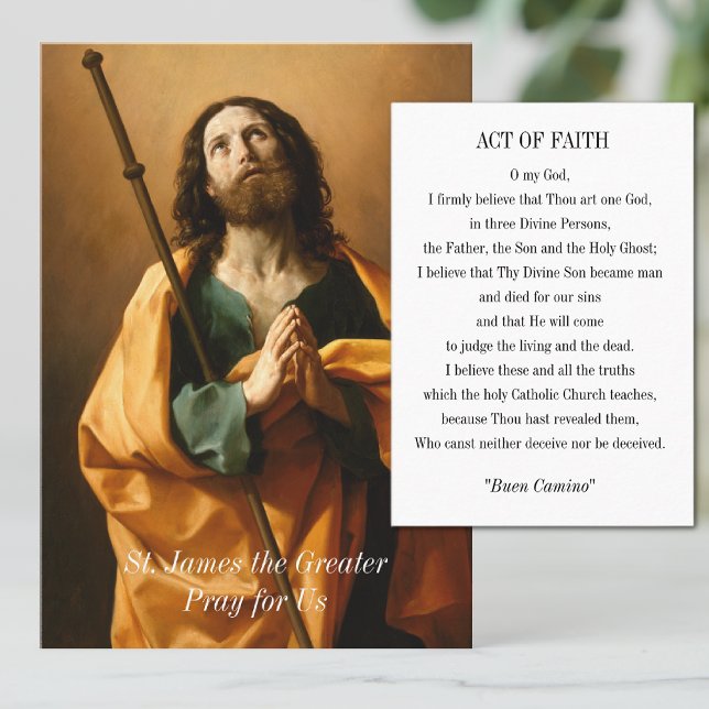St. James the Greater Camino Act of Faith Prayer  Place Card (Creator Uploaded)