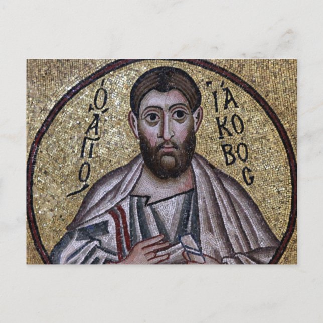 St. James the Just Byzantine Mosaic Icon Postcard (Front)