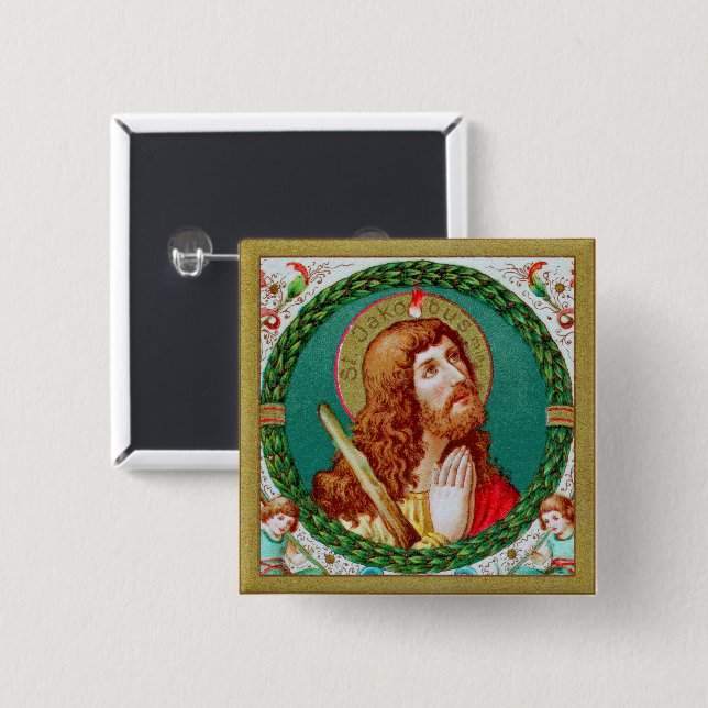 St. James the Less (JMAS 05) 2 Inch Square Button (Front & Back)