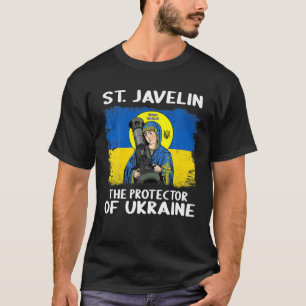 St. Javelin The Protector Of Ukraine Vintage Retro T-Shirt