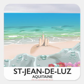 St-Jean-de-Luz, Aquitaine Travel poster Square Sticker