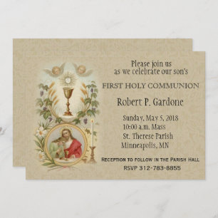 St Jean Jésus première communion sainte Invitation