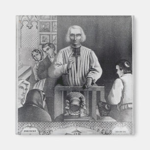 St. Jean-Marie Vianney preaching, 19th century Magnet