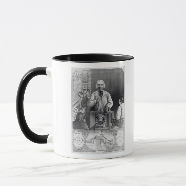 St. Jean-Marie Vianney  preaching, 19th century Mug (Left)