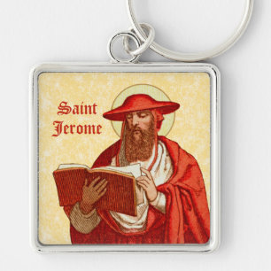 St. Jerome as Cardinal with Book (P 004) Keychain