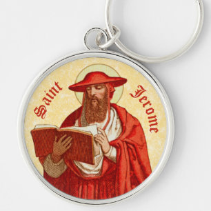St. Jerome as Cardinal with Book (P 004) Keychain