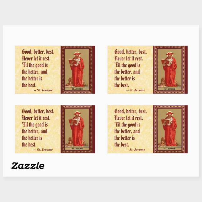 St. Jerome as Cardinal with Lion (P 004) Sticker (Sheet)