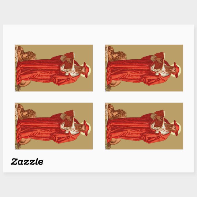 St. Jerome as Cardinal with Lion (P 004) Sticker (Sheet)