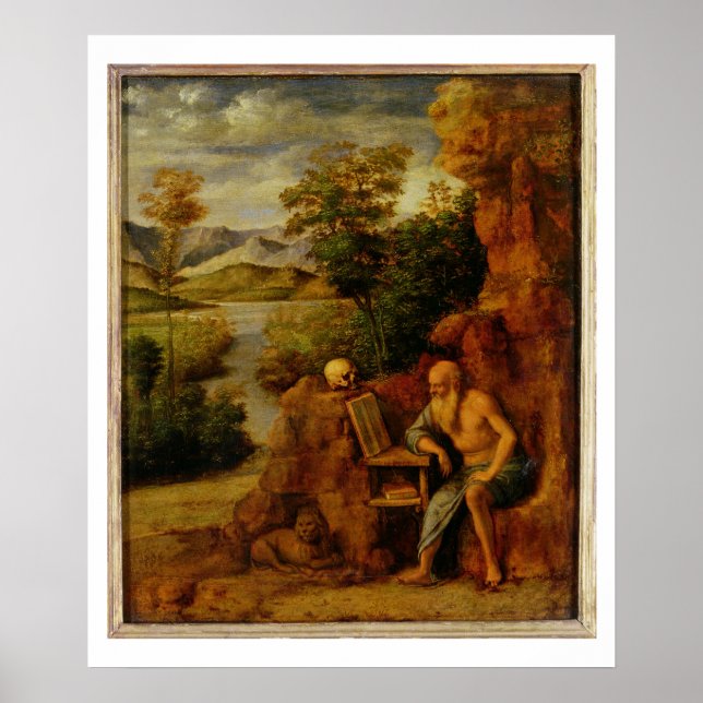 St. Jerome, c.1500 (oil on panel) Poster (Front)