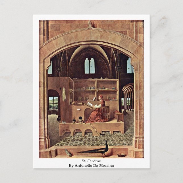 St. Jerome In By Antonello Da Messina Postcard (Front)