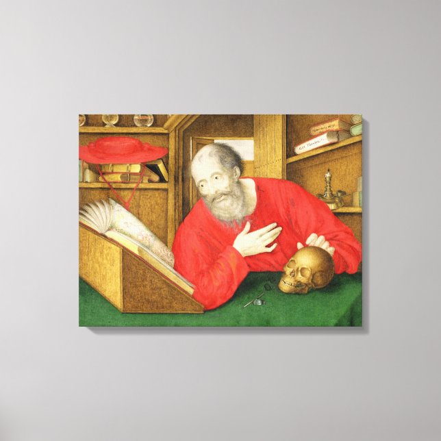 St. Jerome in his Study, 1650 (bodycolour and w/c Canvas Print (Front)