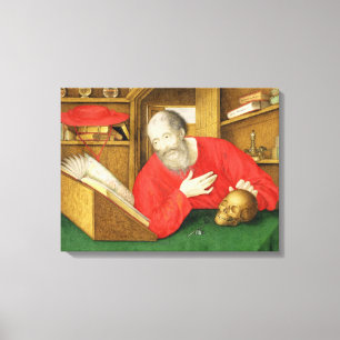 St. Jerome in his Study, 1650 (bodycolour and w/c Canvas Print