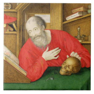 St. Jerome in his Study, 1650 (bodycolour and w/c Tile