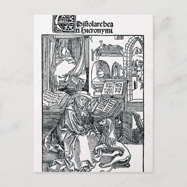 St. Jerome in his study Postcard (Front)