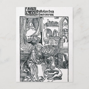 St. Jerome in his study Postcard