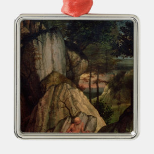 St. Jerome Meditating in the Desert, 1506 Metal Ornament