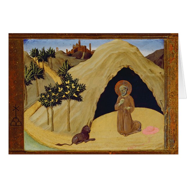 St. Jerome with the lion, 1436 (tempera on panel) (Front Horizontal)