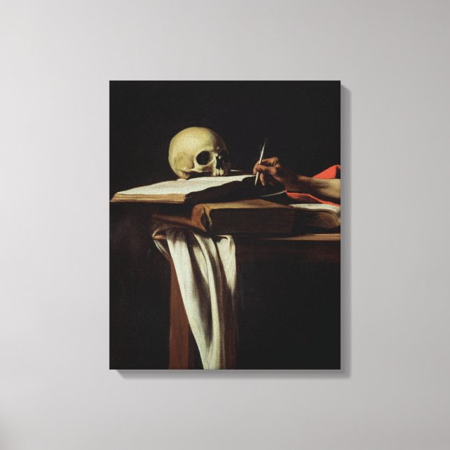 St. Jerome Writing, c.1604 (detail of 64911) Canvas Print (Front)