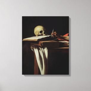St. Jerome Writing, c.1604 (detail of 64911) Canvas Print