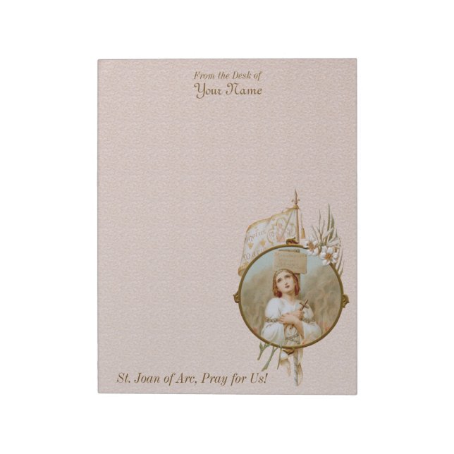 St. Joan Burning at the Stake (BF 01) V 8.5"x11" Notepad (Rotated)