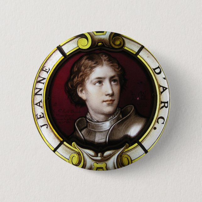 St. Joan of Arc 2 Inch Round Button (Front)